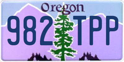OR license plate 982TPP