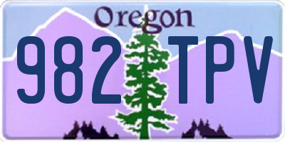 OR license plate 982TPV