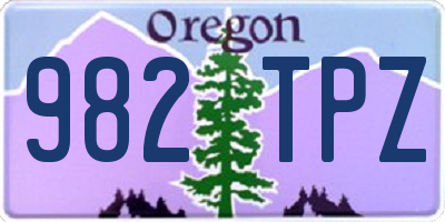OR license plate 982TPZ