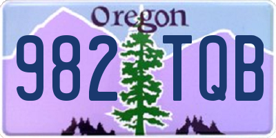 OR license plate 982TQB