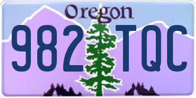 OR license plate 982TQC