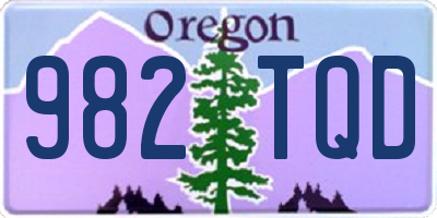 OR license plate 982TQD