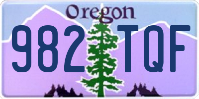 OR license plate 982TQF