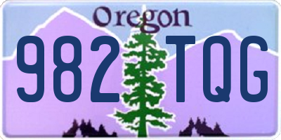 OR license plate 982TQG