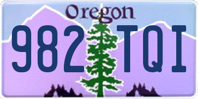 OR license plate 982TQI