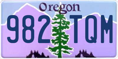 OR license plate 982TQM