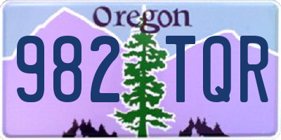 OR license plate 982TQR