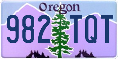OR license plate 982TQT