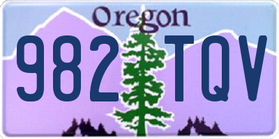 OR license plate 982TQV