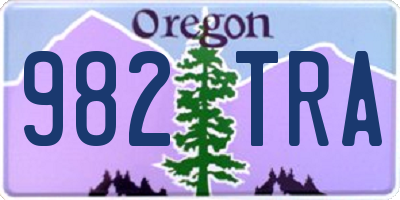 OR license plate 982TRA