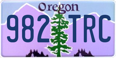 OR license plate 982TRC