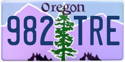 OR license plate 982TRE