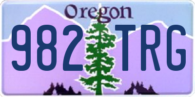 OR license plate 982TRG