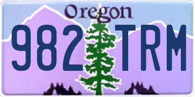 OR license plate 982TRM