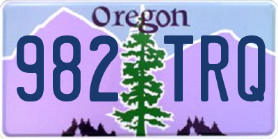 OR license plate 982TRQ