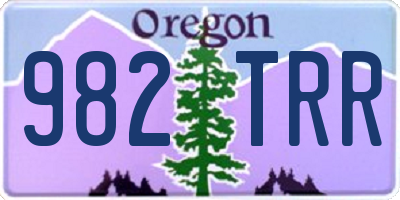 OR license plate 982TRR