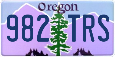 OR license plate 982TRS