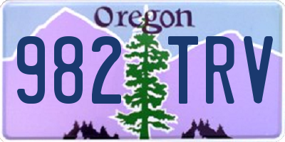 OR license plate 982TRV