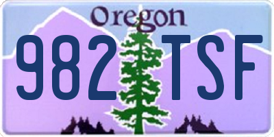 OR license plate 982TSF