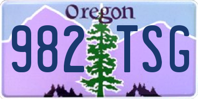 OR license plate 982TSG