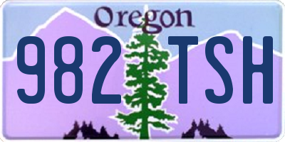 OR license plate 982TSH