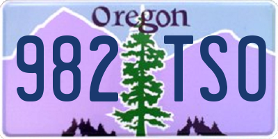OR license plate 982TSO
