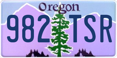 OR license plate 982TSR