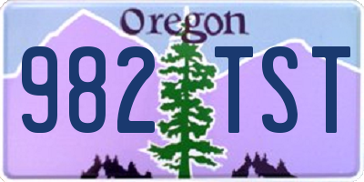 OR license plate 982TST