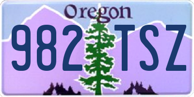 OR license plate 982TSZ