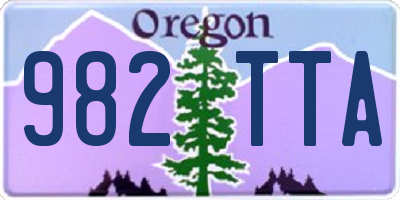 OR license plate 982TTA