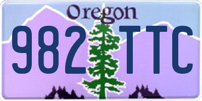 OR license plate 982TTC