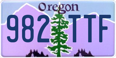 OR license plate 982TTF