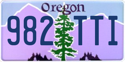 OR license plate 982TTI