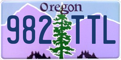 OR license plate 982TTL