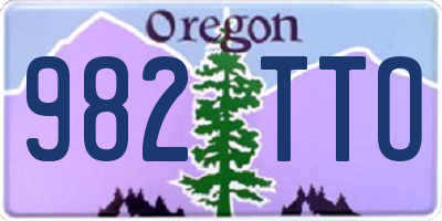 OR license plate 982TTO