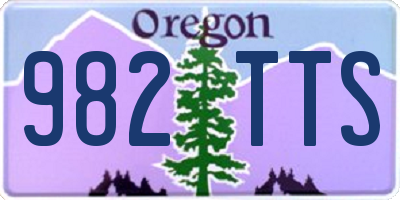 OR license plate 982TTS