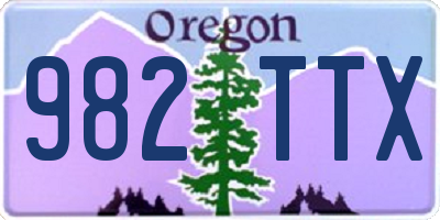 OR license plate 982TTX
