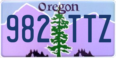 OR license plate 982TTZ