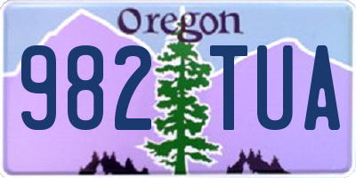 OR license plate 982TUA