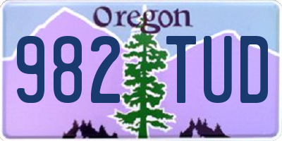 OR license plate 982TUD