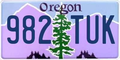 OR license plate 982TUK