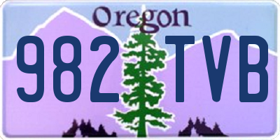 OR license plate 982TVB