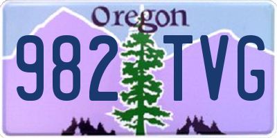 OR license plate 982TVG