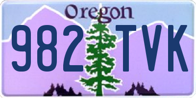 OR license plate 982TVK