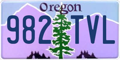 OR license plate 982TVL