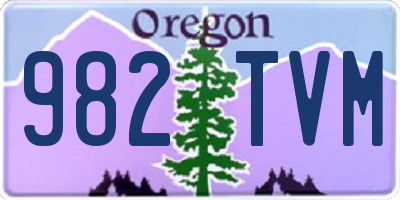 OR license plate 982TVM