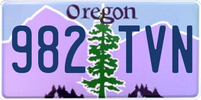 OR license plate 982TVN