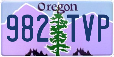 OR license plate 982TVP