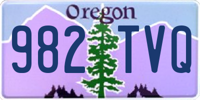 OR license plate 982TVQ