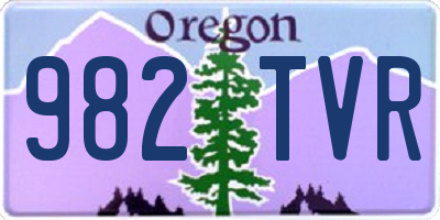 OR license plate 982TVR